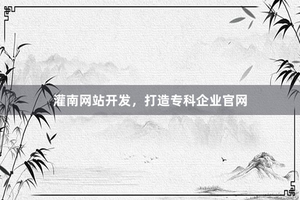 灌南网站开发，打造专科企业官网
