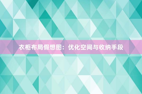 衣柜布局假想图：优化空间与收纳手段