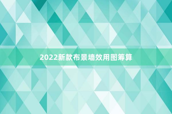 2022新款布景墙效用图筹算